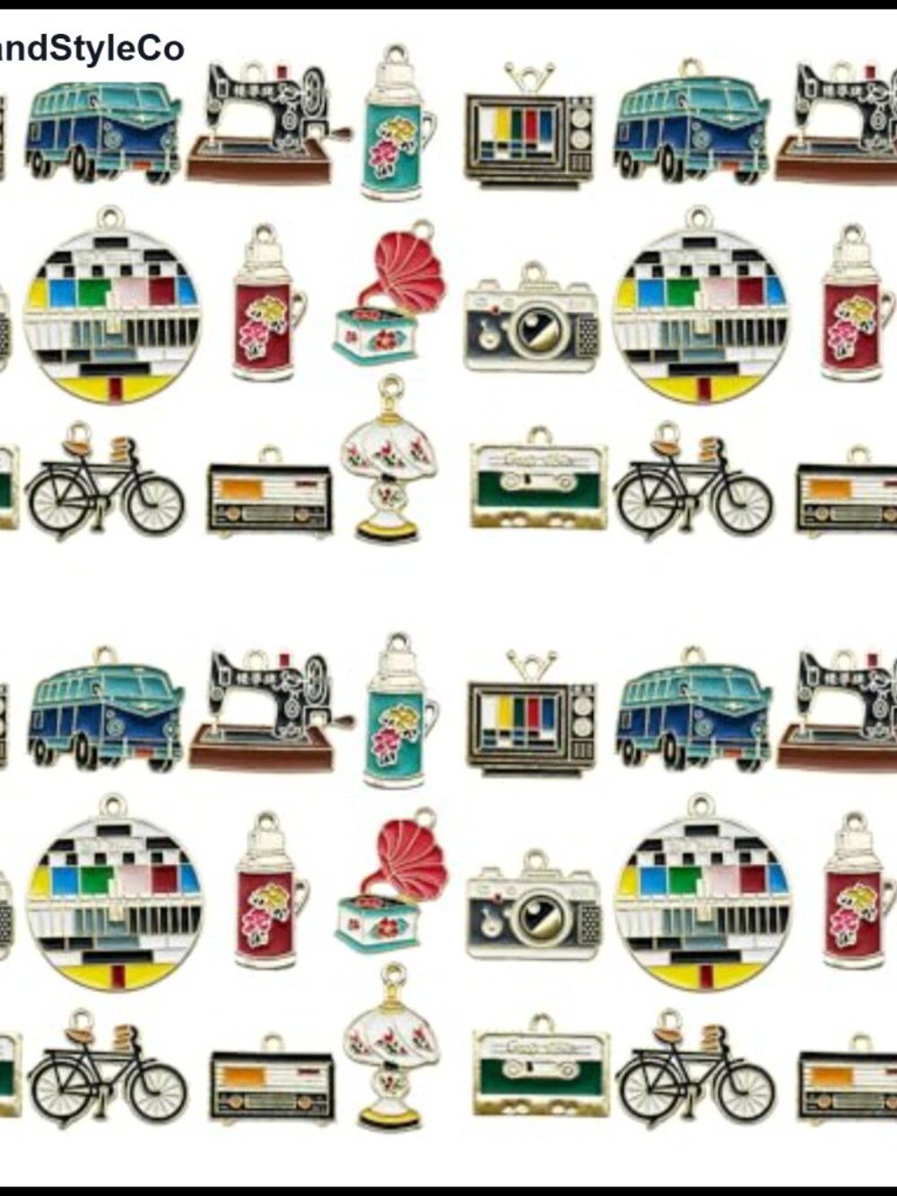 24pc Alloy Enamel Charms for Jewelry Making DIY Keychain Earrings Necklace